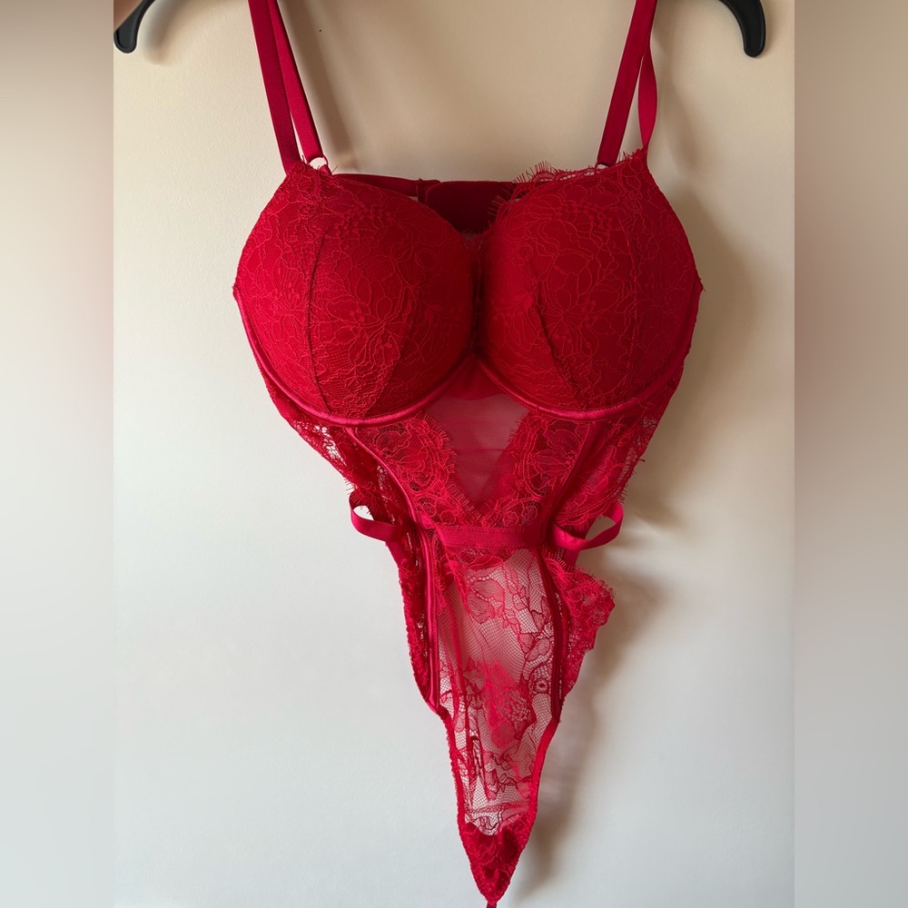 Victoria's Secret Red Lace Chemise